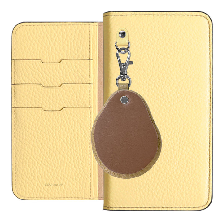 Genuine leather 32 colors Italian shrink leather Different material nuance Mirror charm Notebook type case