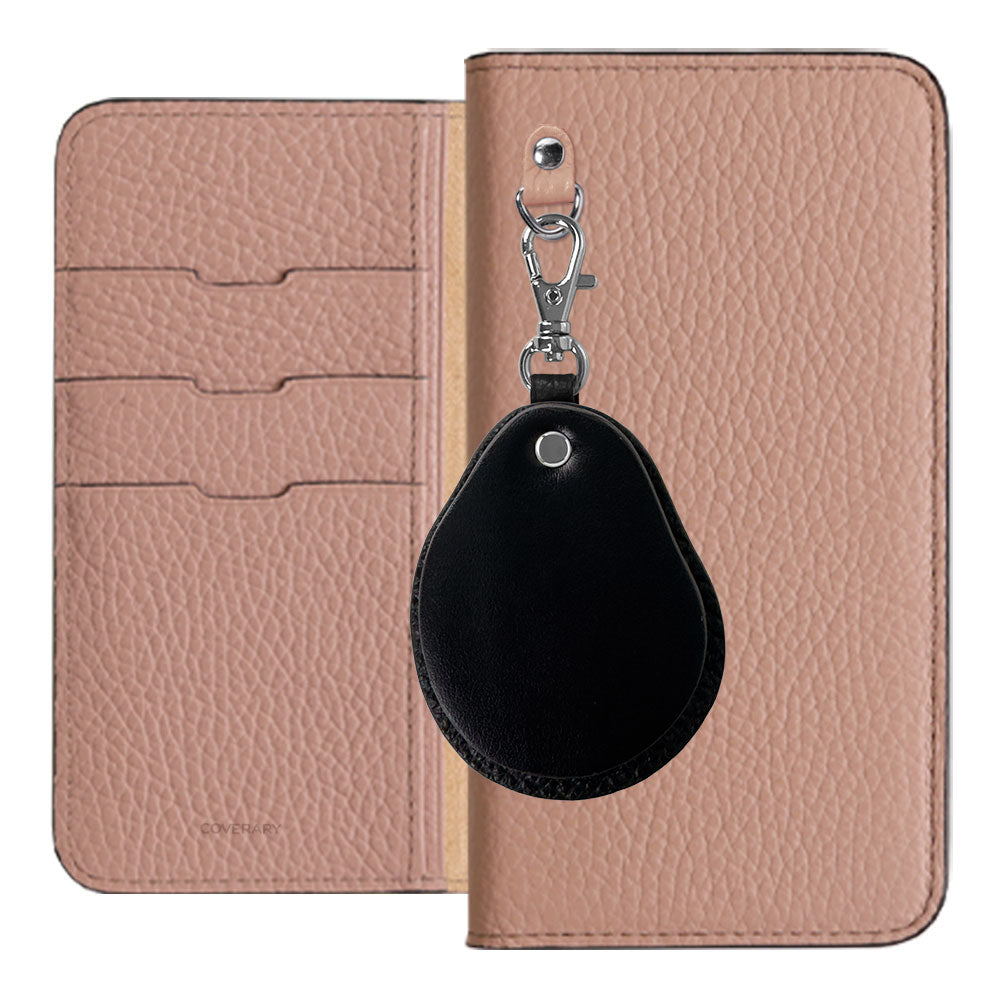 Genuine leather 32 colors Italian shrink leather Different material nuance Mirror charm Notebook type case Galaxy series