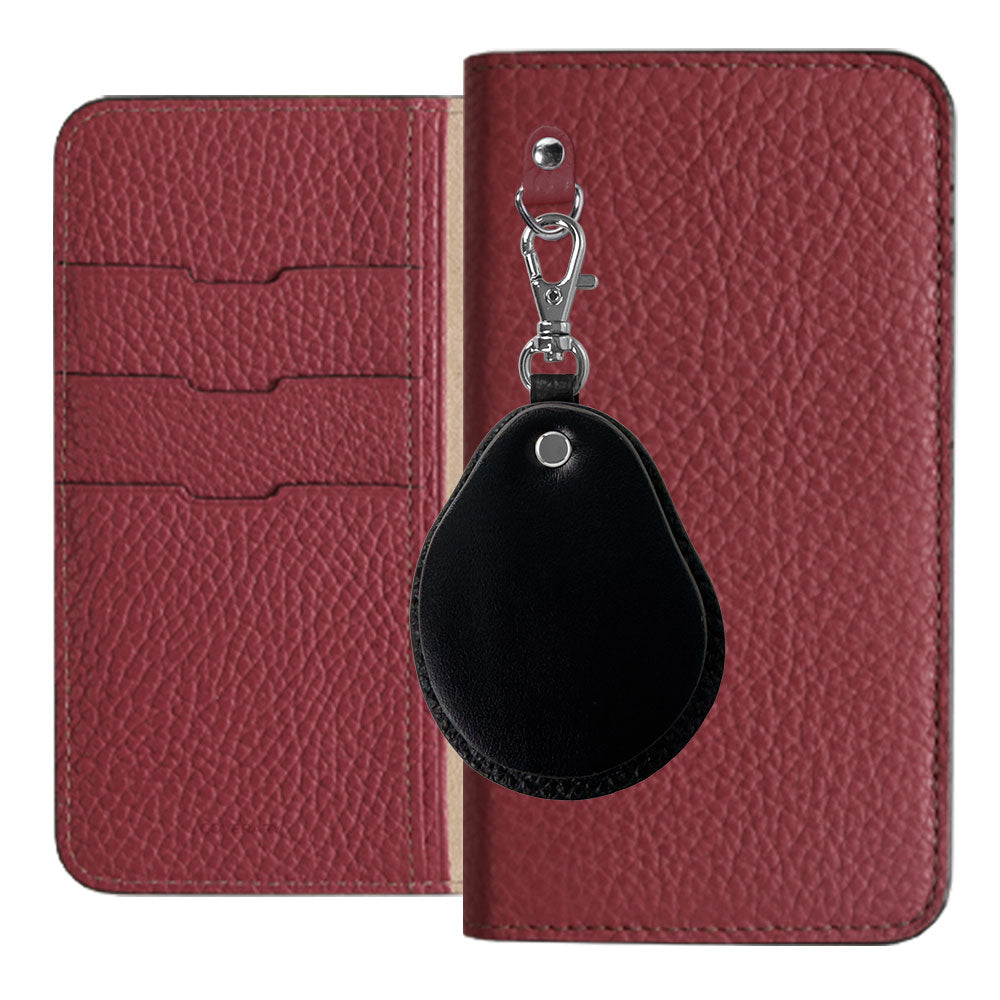 Genuine leather 32 colors Italian shrink leather Different material nuance Mirror charm Notebook type case Galaxy series