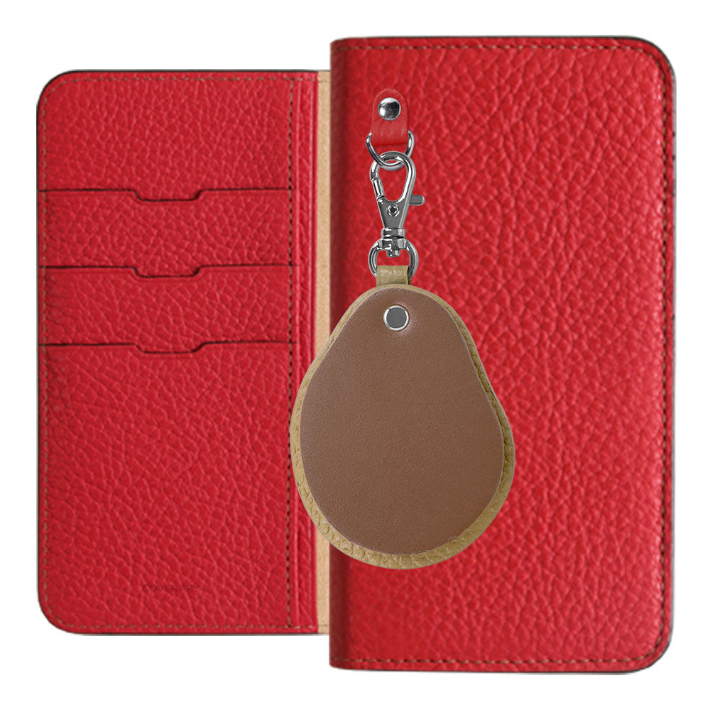 Genuine leather 32 colors Italian shrink leather Different material nuance Mirror charm Notebook type case Galaxy series