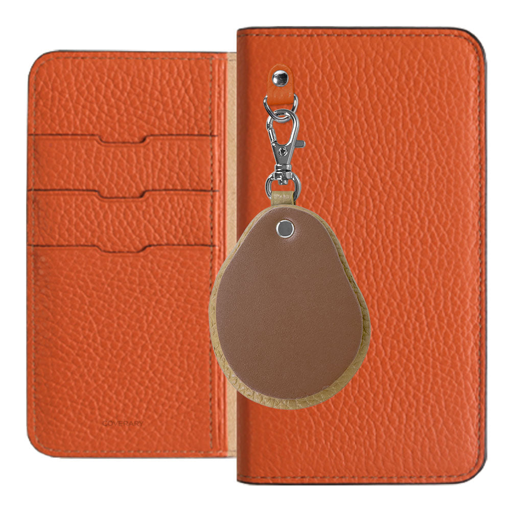 Genuine leather 32 colors Italian shrink leather Different material nuance Mirror charm Notebook type case Galaxy series