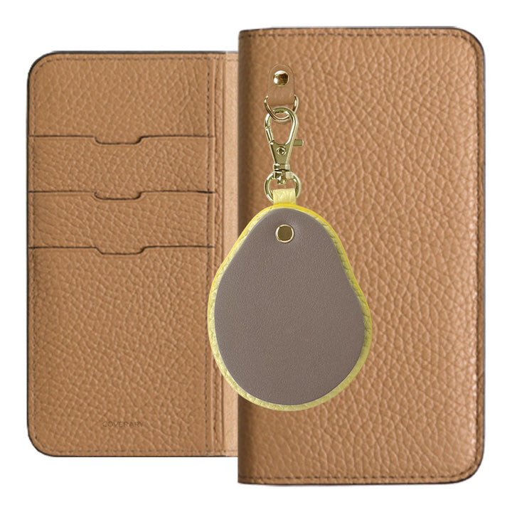 Genuine leather 32 colors Italian shrink leather Different material nuance Mirror charm Notebook type case AQUOS series