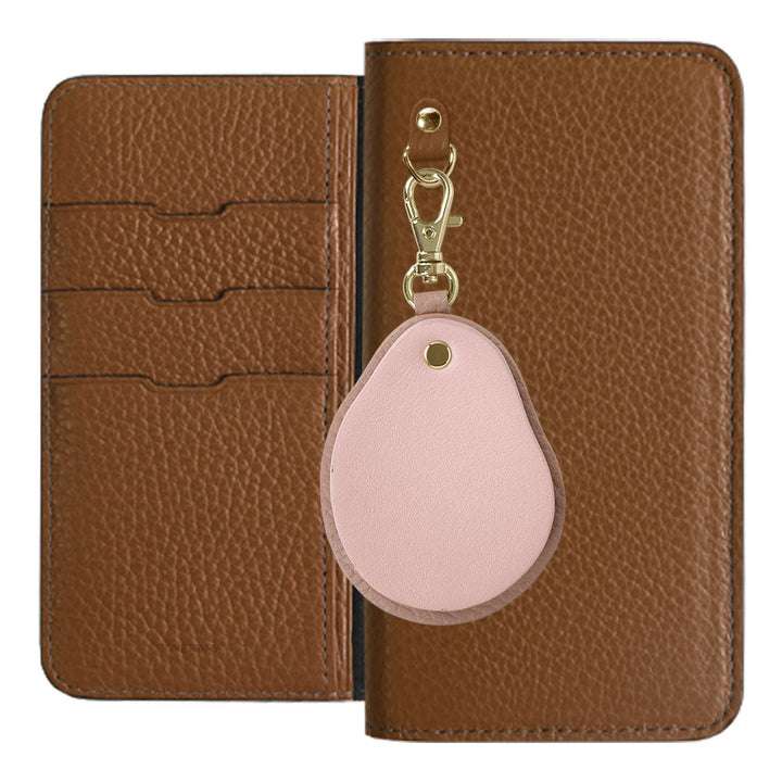 Genuine leather 32 colors Italian shrink leather Different material nuance Mirror charm Notebook type case AQUOS series