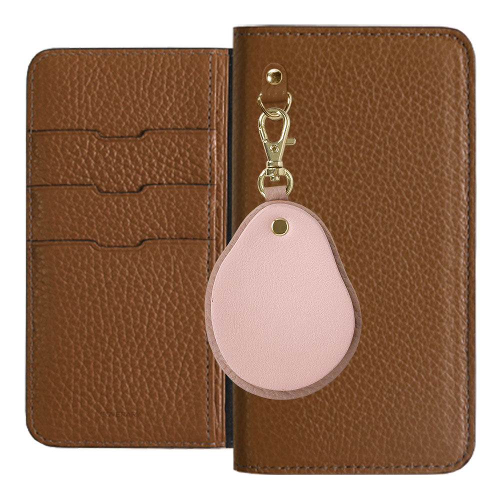 Genuine leather 32 colors Italian shrink leather Different material nuance Mirror charm Notebook type case Galaxy series