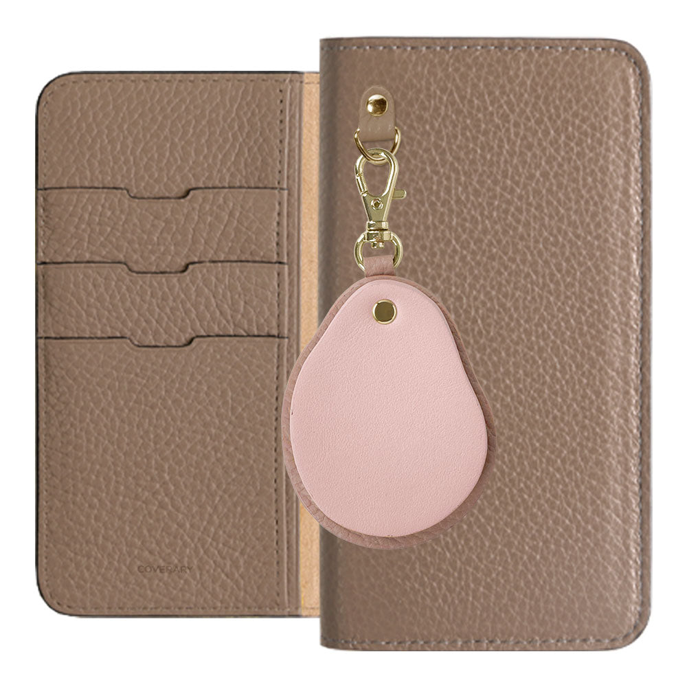 Genuine leather 32 colors Italian shrink leather Different material nuance Mirror charm Notebook type case Galaxy series