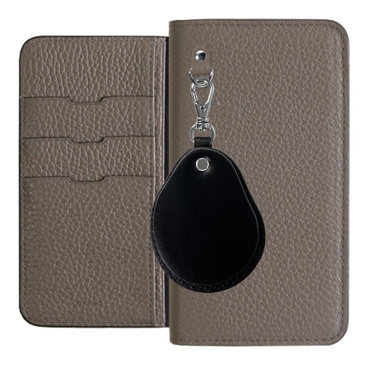 Genuine leather 32 colors Italian shrink leather Different material nuance Mirror charm Notebook type case AQUOS series