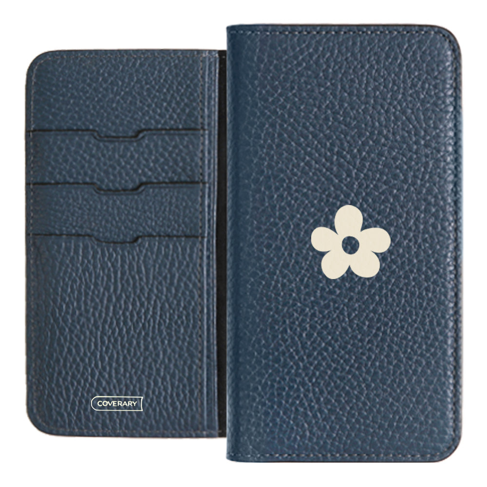 Genuine leather 32 colors Italian shrink leather floral pattern 1 notebook-style case