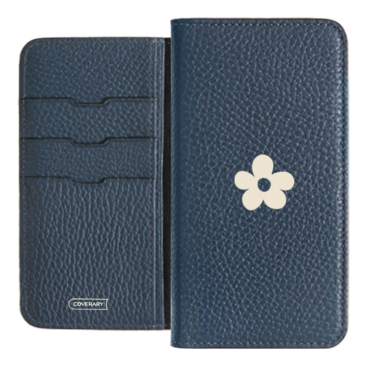 Genuine leather 32 colors Italian shrink leather floral pattern 1 notebook-style case