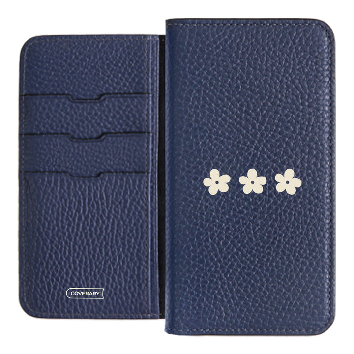 Genuine leather 32 colors Italian shrink leather floral pattern 1 notebook-style case