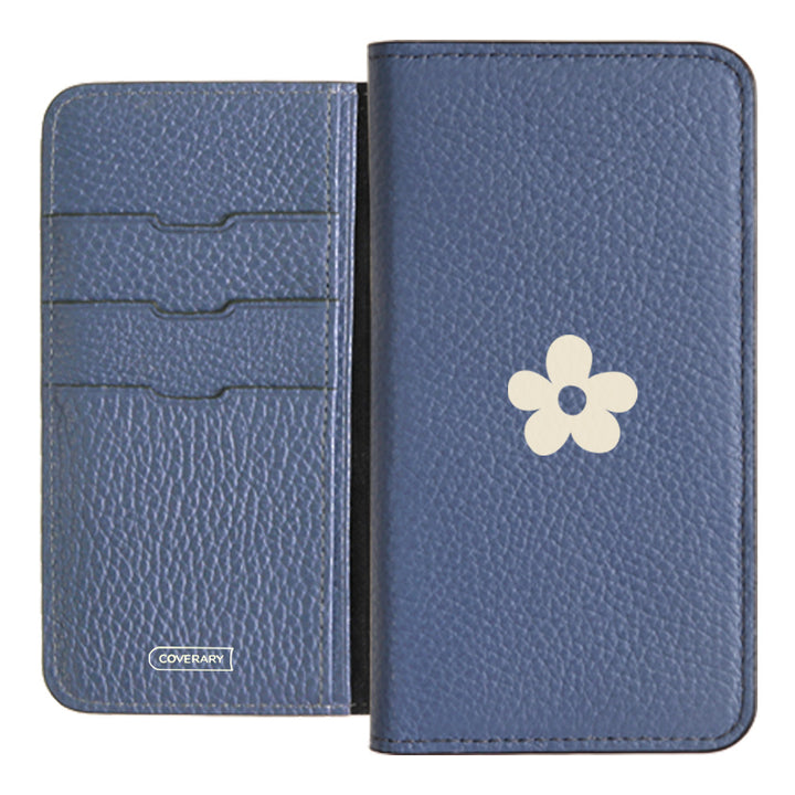Genuine leather 32 colors Italian shrink leather floral pattern 1 notebook-style case