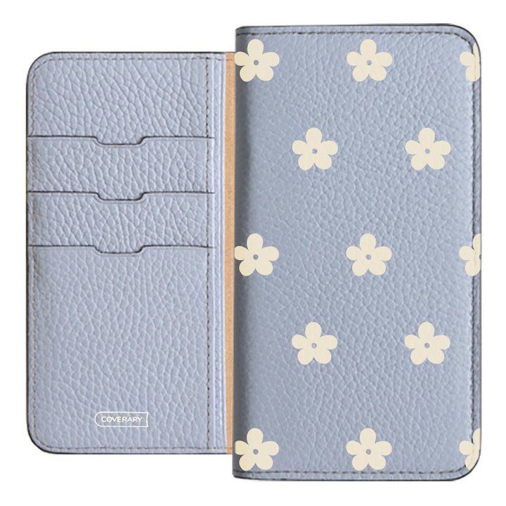 Genuine leather 32 colors Italian shrink leather floral pattern 1 notebook-style case