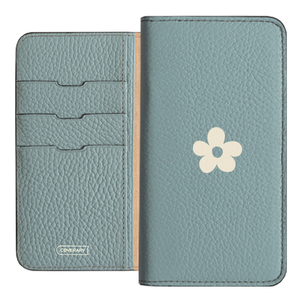 Genuine leather 32 colors Italian shrink leather floral pattern 1 notebook-style case