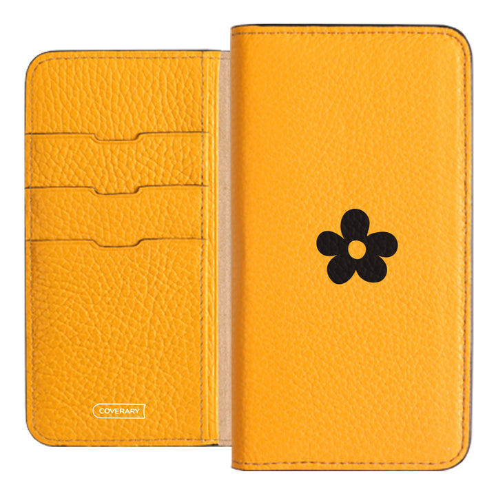 Genuine leather 32 colors Italian shrink leather floral pattern 1 notebook-style case