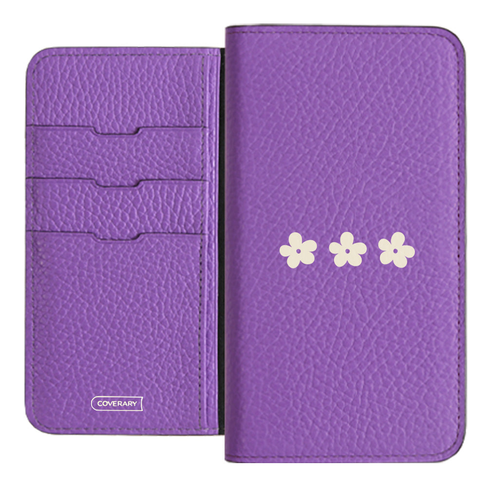 Genuine leather 32 colors Italian shrink leather floral pattern 1 notebook-style case