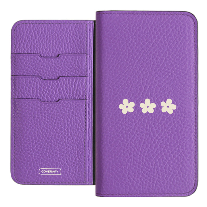 Genuine leather 32 colors Italian shrink leather floral pattern 1 notebook-style case