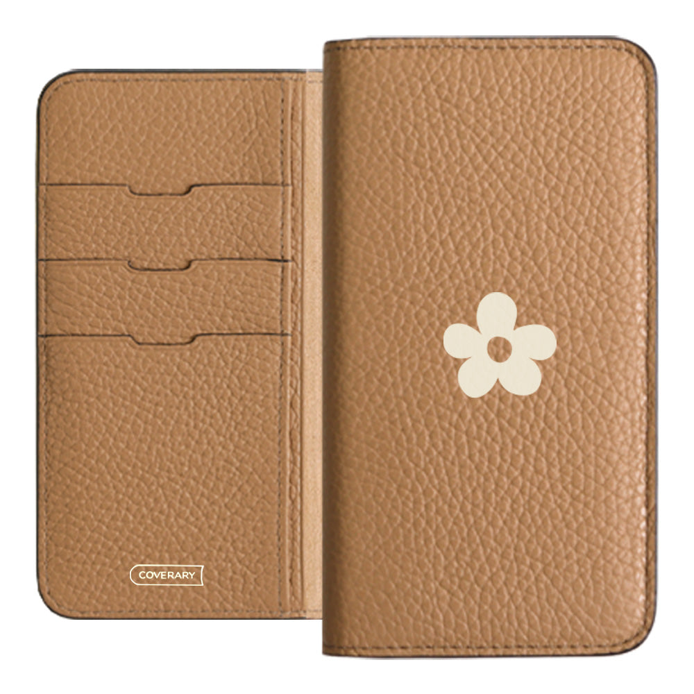 Genuine leather 32 colors Italian shrink leather floral pattern 1 notebook-style case