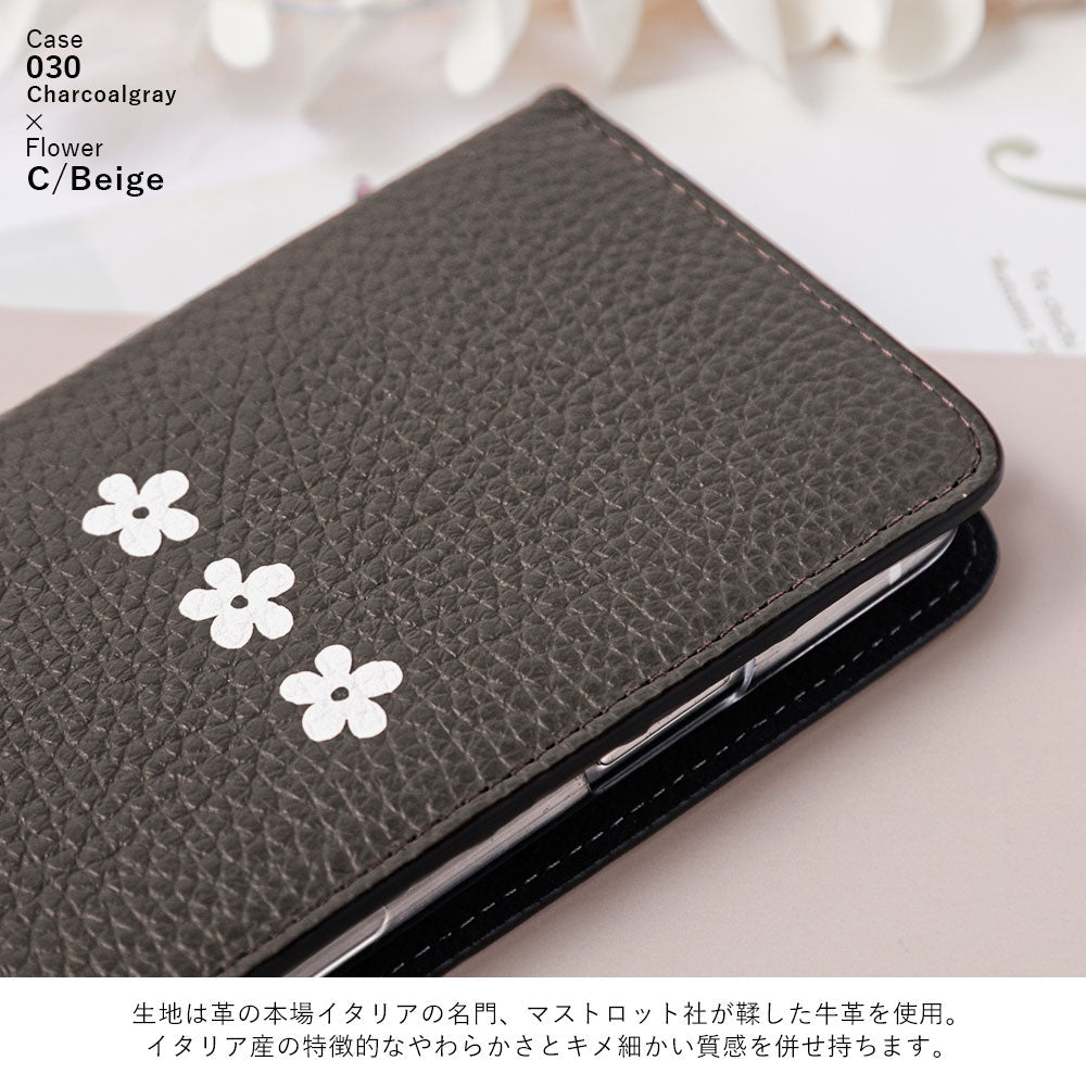 Cuir véritable 32 couleurs cuir italien grainé motif floral 1 étui portefeuille série Xperia