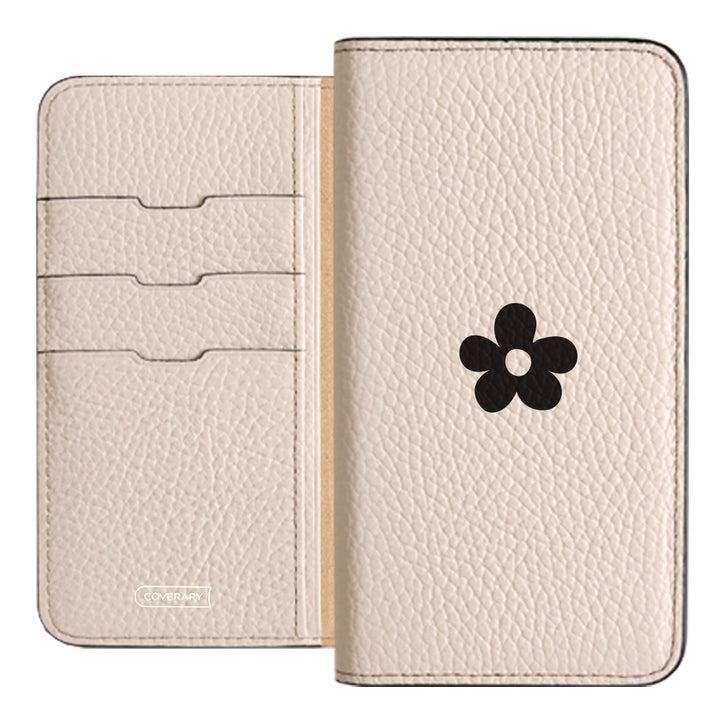 Genuine leather 32 colors Italian shrink leather floral pattern 1 notebook-style case