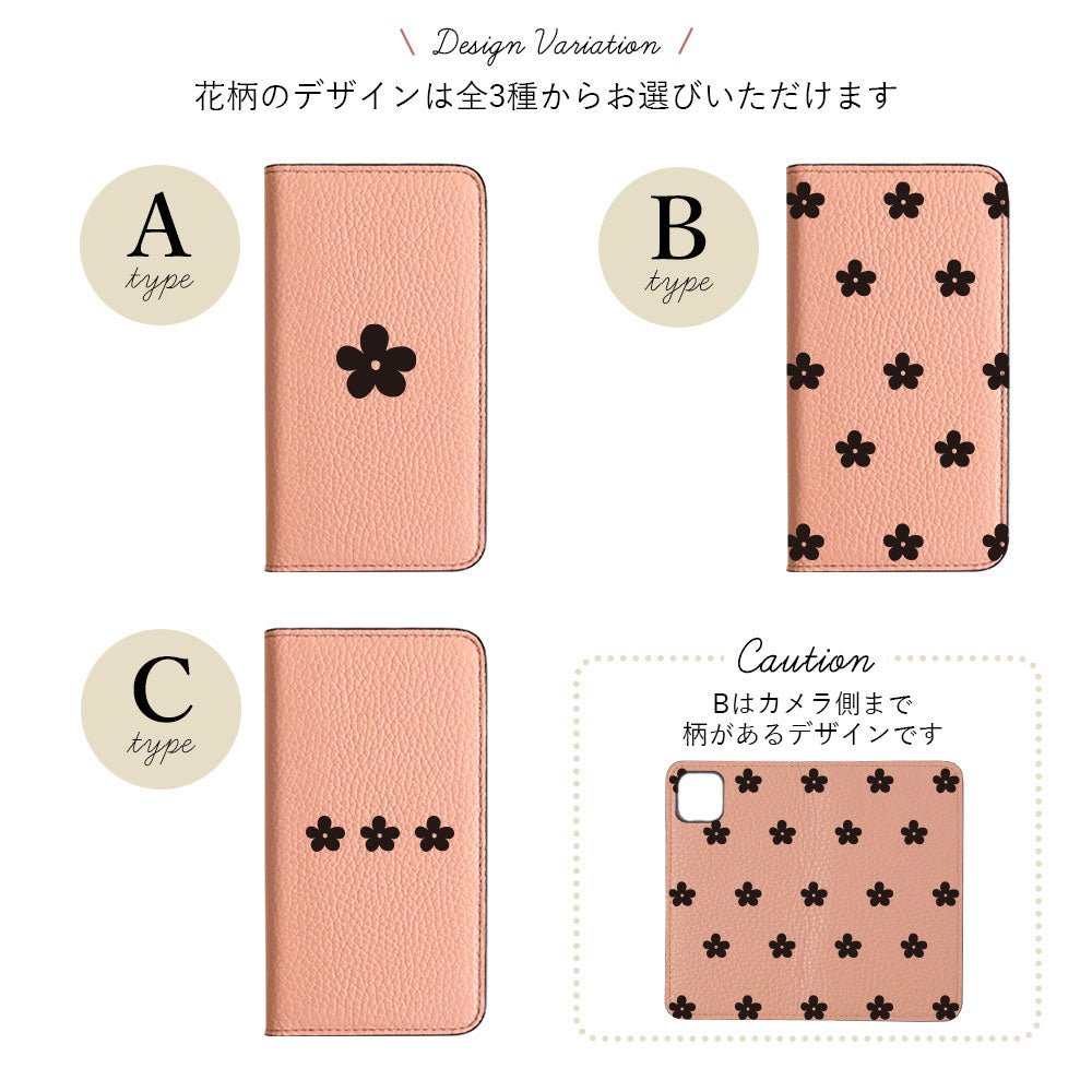 Genuine leather 32 colors Italian shrink leather floral pattern 1 notebook-style case