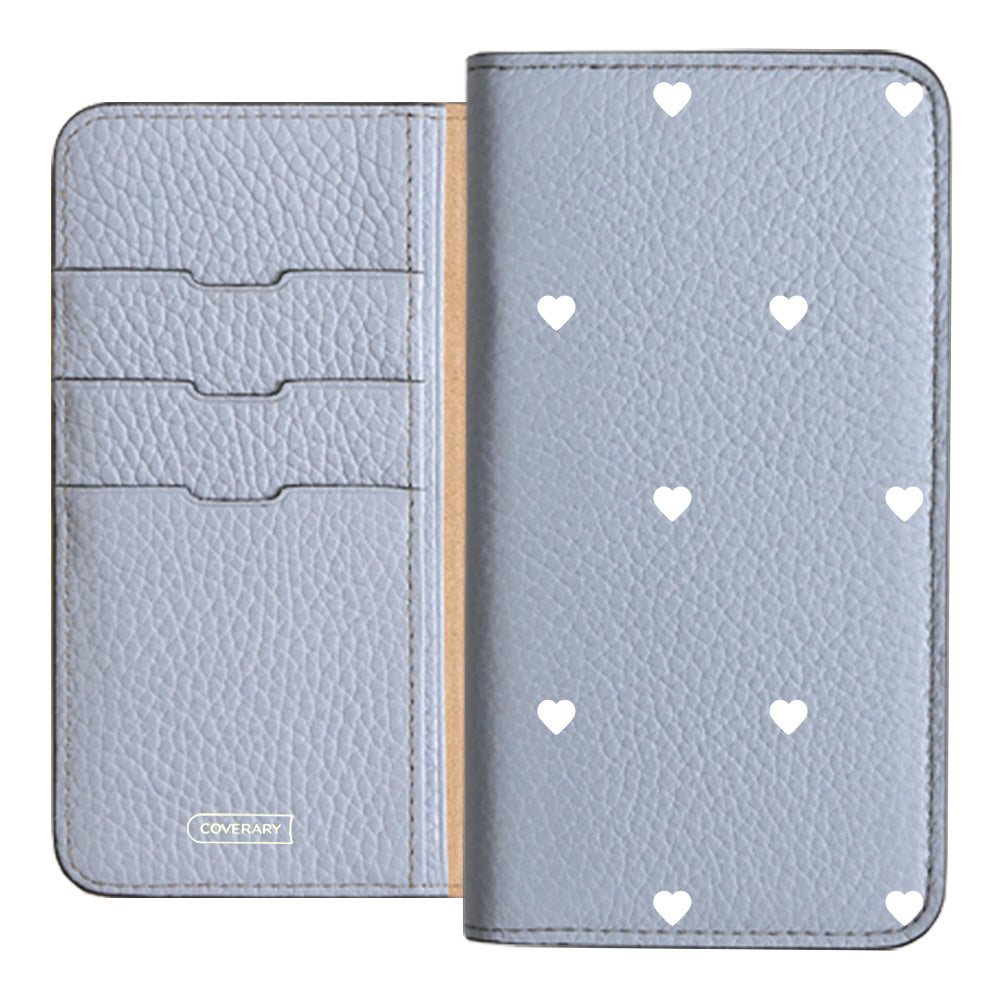 本革 32色 イタリアンシュリンクレザー ハート柄 手帳型ケース Google Pixelシリーズ