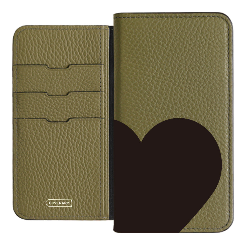 本革 32色 イタリアンシュリンクレザー ハート柄 手帳型ケース Google Pixelシリーズ