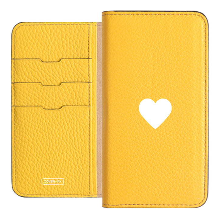 本革 32色 イタリアンシュリンクレザー ハート柄 手帳型ケース Google Pixelシリーズ