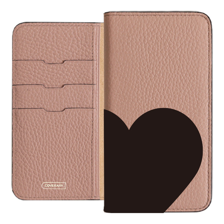 本革 32色 イタリアンシュリンクレザー ハート柄 手帳型ケース Google Pixelシリーズ