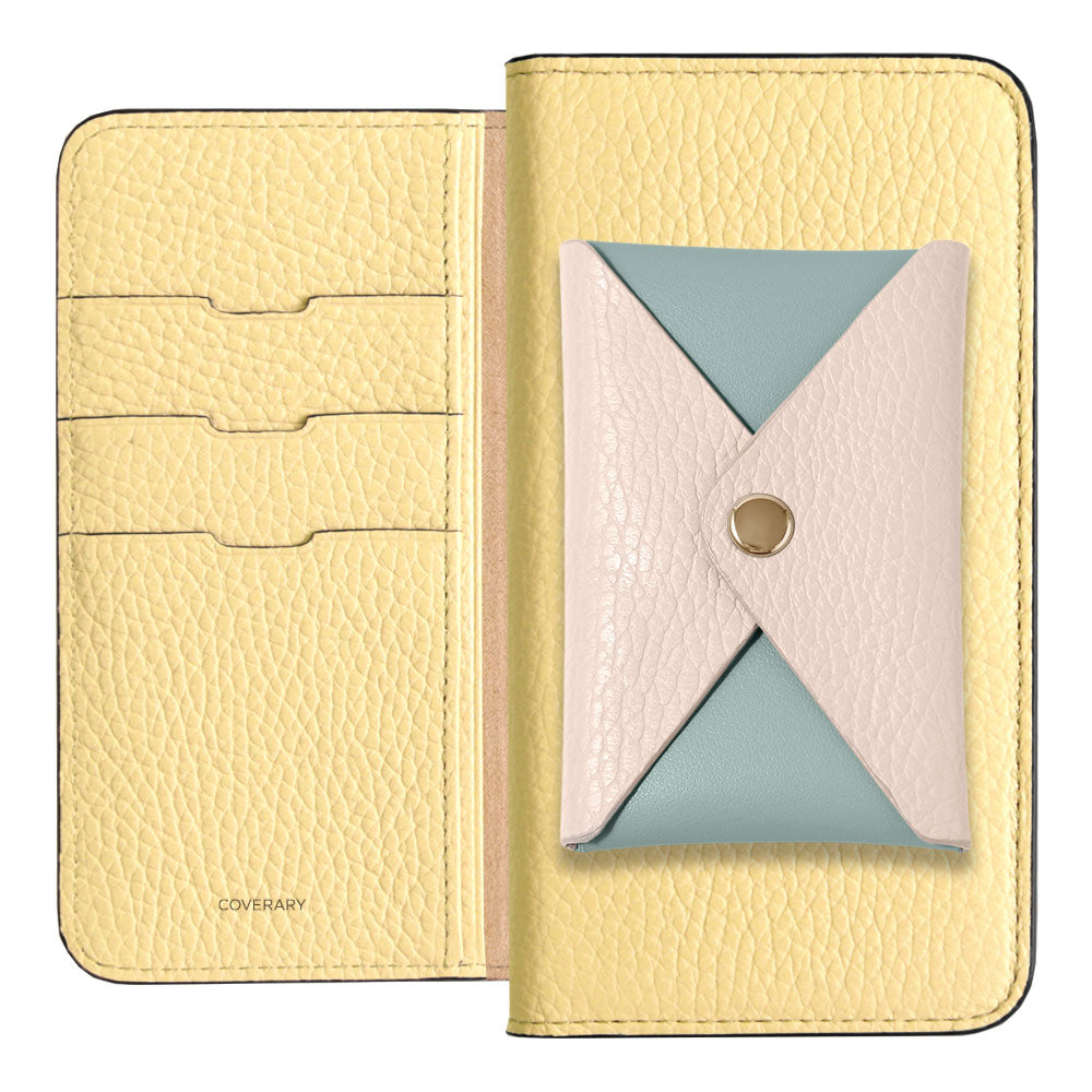 Genuine Leather 32 Colors Italian Shrink Leather Bi-Color Flip Cover with Pocket Notebook Case for AQUOS Series