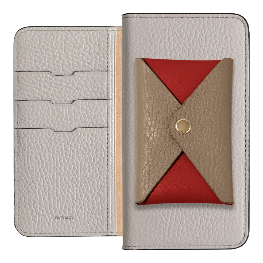 Genuine Leather 32 Colors Italian Shrink Leather Bi-Color Flip Cover with Pocket Notebook Case for AQUOS Series