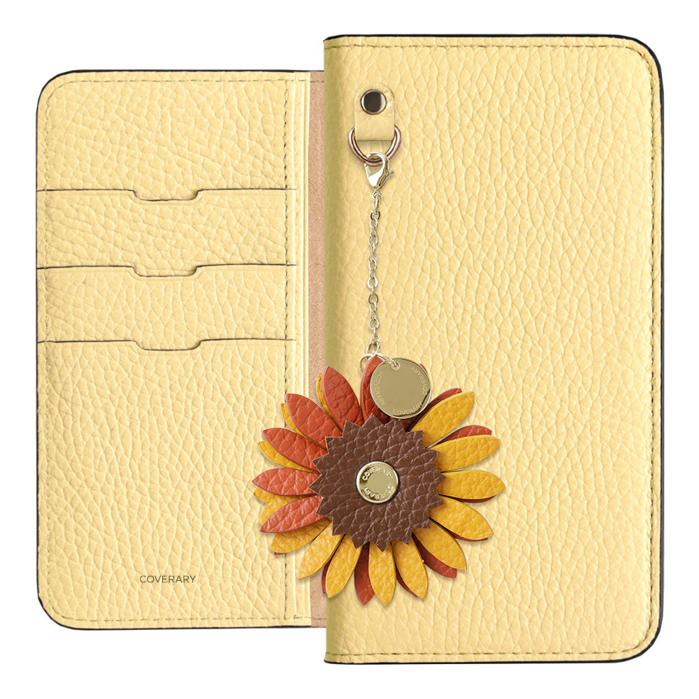 Genuine Leather 32 Colors Italian Shrink Leather Real Flower Charm Wallet Case for Google Pixel Series