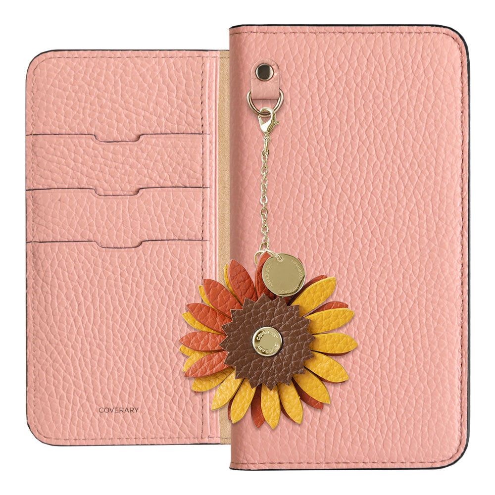 Genuine Leather 32 Colors Italian Shrink Leather Real Flower Charm Wallet Case for Google Pixel Series