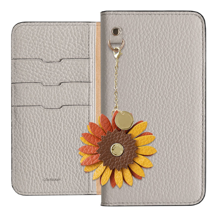 Genuine Leather 32 Colors Italian Shrink Leather Real Flower Charm Wallet Case for Google Pixel Series