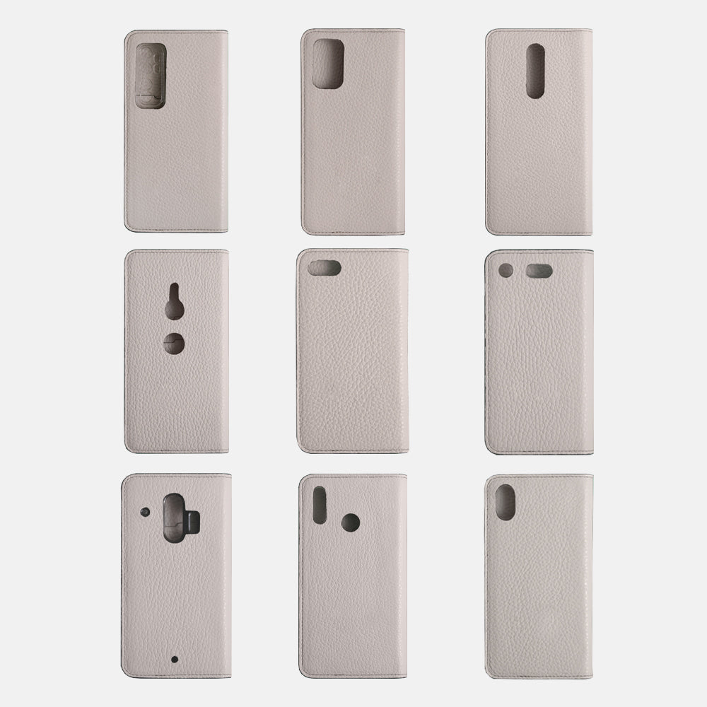 Genuine leather 32 colors Italian shrink leather Initial flower decoration notebook-style case Google Pixel series