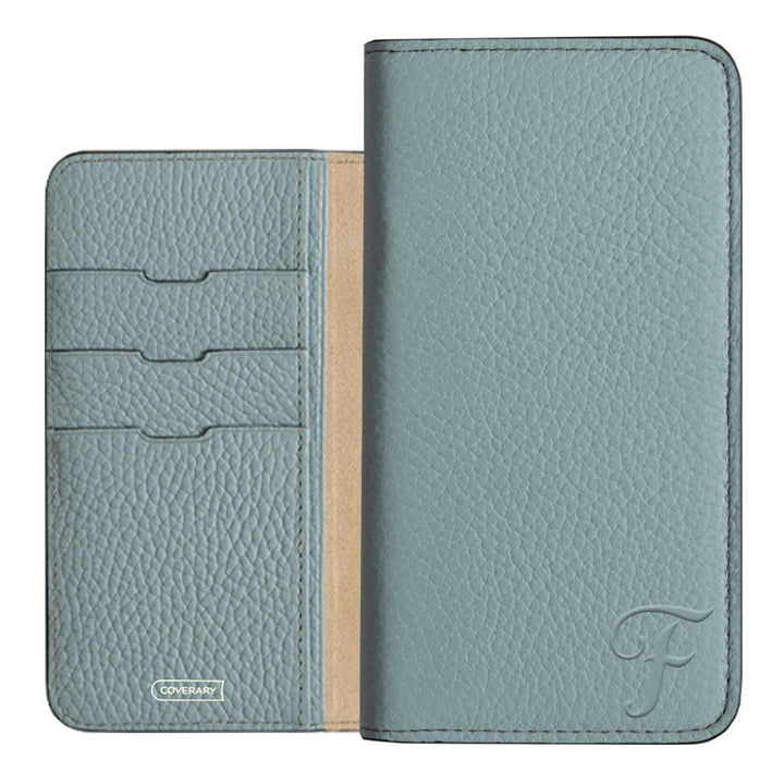 Genuine leather 32 colors Italian shrink leather Initial notebook-style case AQUOS series