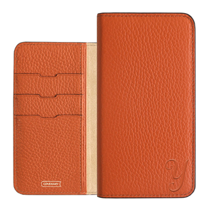 Genuine leather 32 colors Italian shrink leather Initial notebook-style case AQUOS series