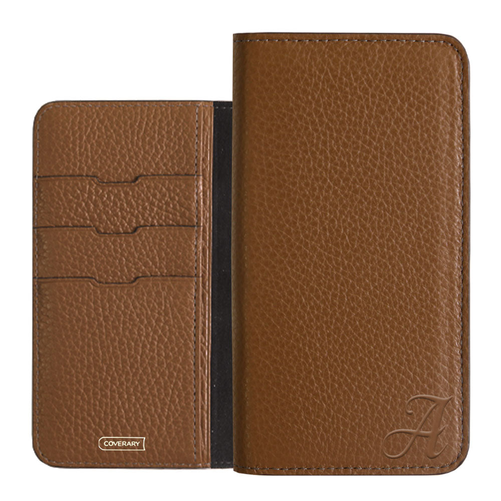Genuine leather 32 colors Italian shrink leather Initial notebook-style case AQUOS series