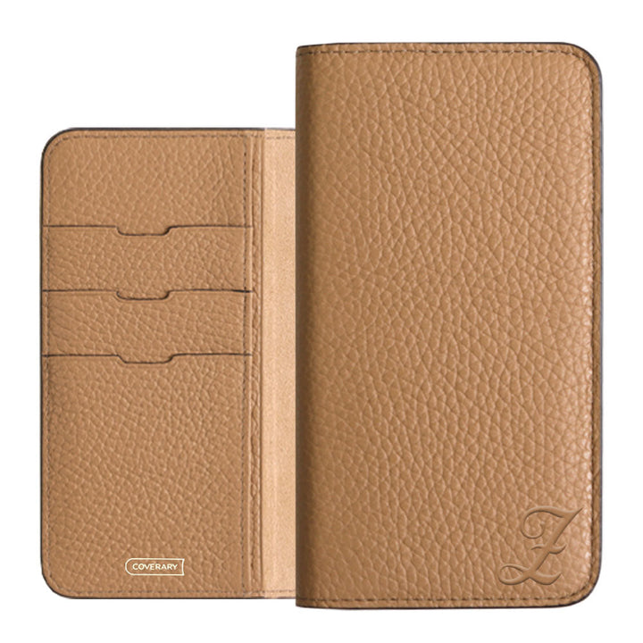 Genuine leather 32 colors Italian shrink leather Initial notebook-style case AQUOS series