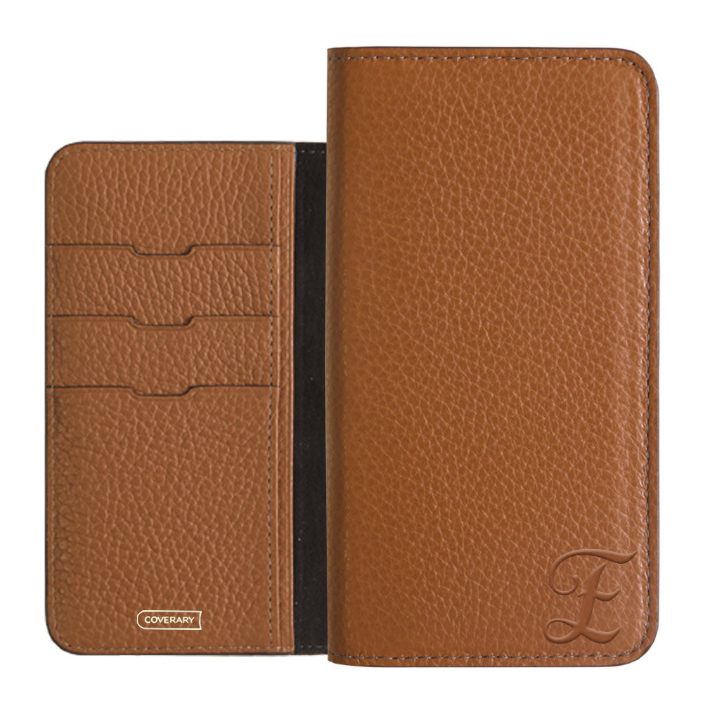 Genuine leather 32 colors Italian shrink leather Initial notebook-style case AQUOS series