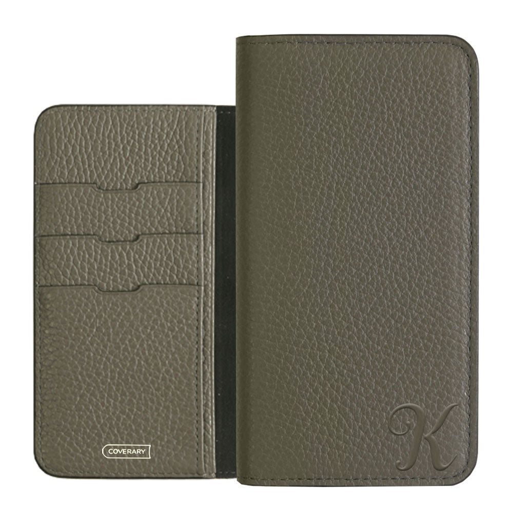 Genuine leather 32 colors Italian shrink leather Initial notebook-style case AQUOS series