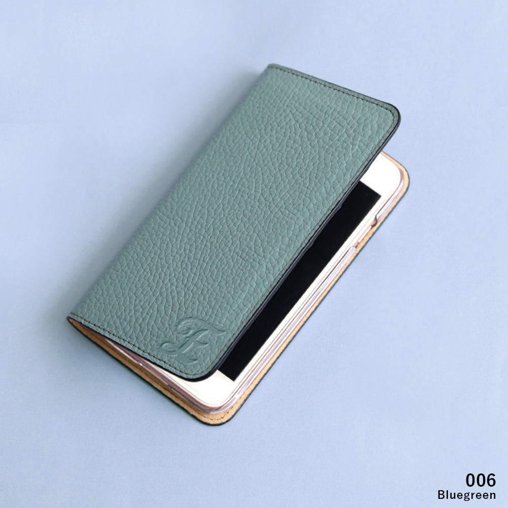 Genuine leather 32 colors Italian shrink leather Initial notebook-style case AQUOS series