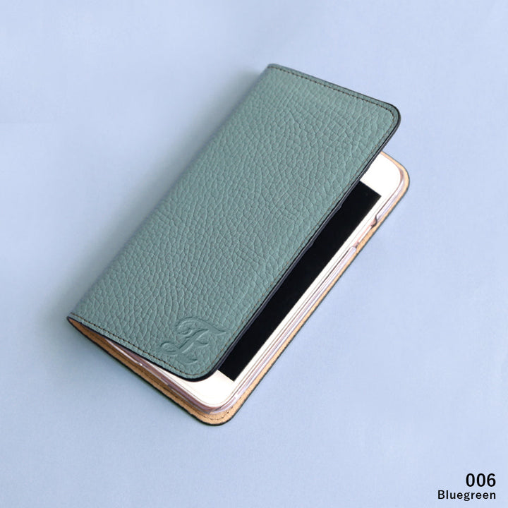 Genuine leather 32 colors Italian shrink leather Initial notebook-style case AQUOS series