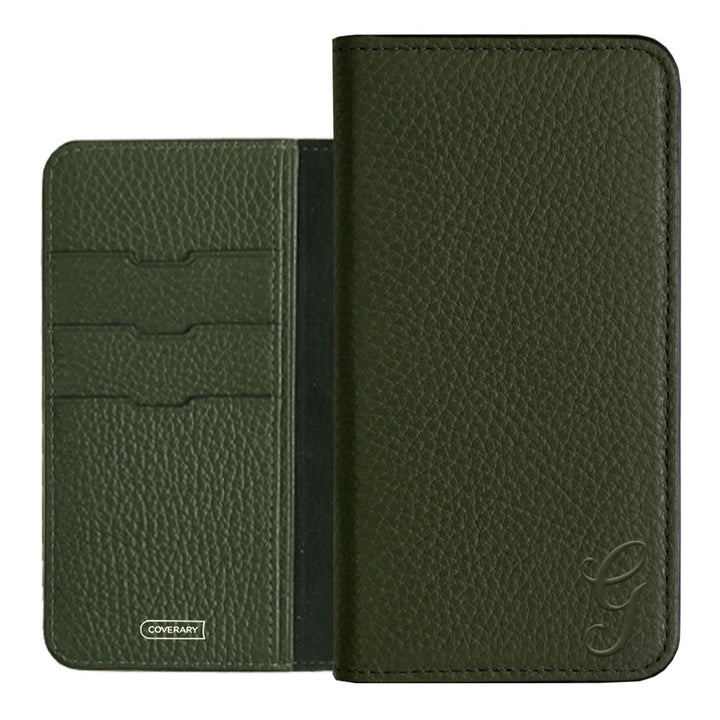 Genuine leather 32 colors Italian shrink leather Initial notebook-style case AQUOS series
