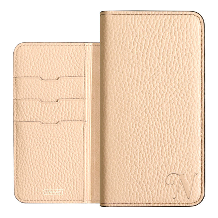 Genuine leather 32 colors Italian shrink leather Initial notebook-style case AQUOS series