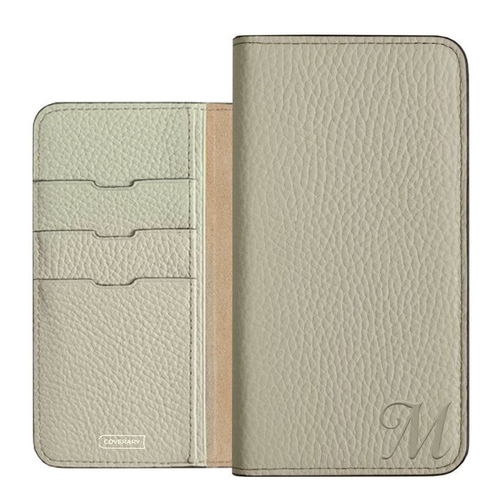 Genuine leather 32 colors Italian shrink leather Initial notebook-style case AQUOS series