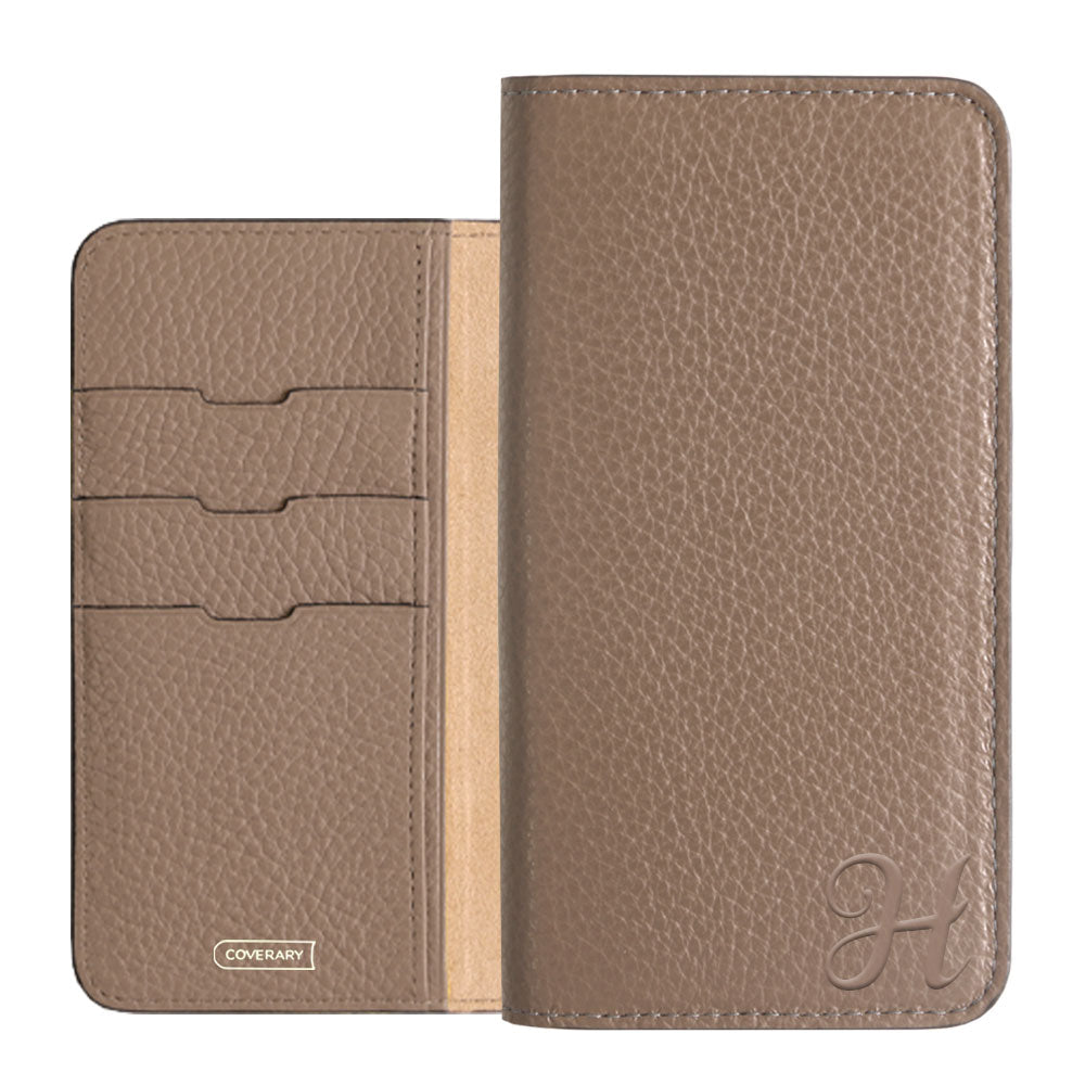 Genuine leather 32 colors Italian shrink leather Initial notebook-style case AQUOS series
