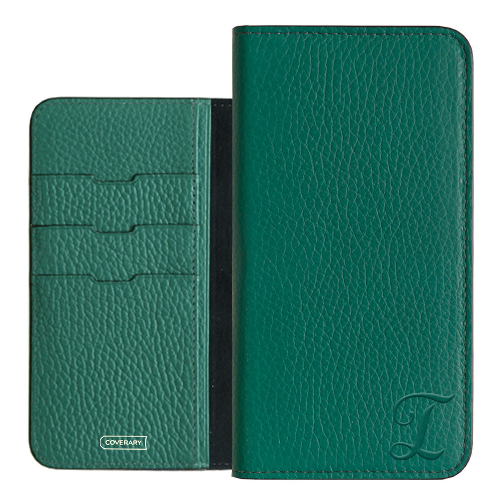 Genuine leather 32 colors Italian shrink leather Initial notebook-style case AQUOS series