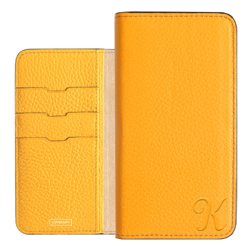 Genuine leather 32 colors Italian shrink leather Initial notebook-style case AQUOS series