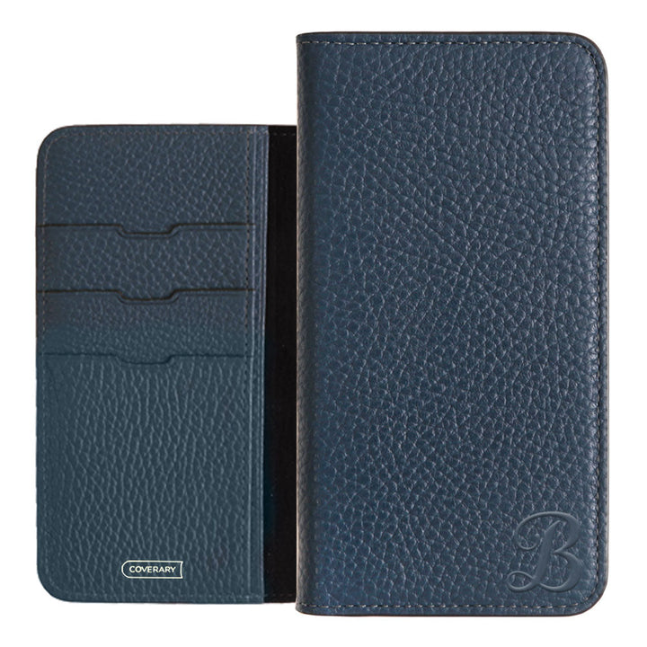 Genuine leather 32 colors Italian shrink leather Initial notebook-style case AQUOS series