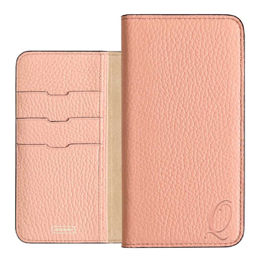 Genuine leather 32 colors Italian shrink leather Initial notebook-style case AQUOS series
