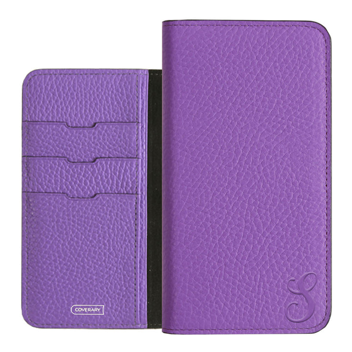 Genuine leather 32 colors Italian shrink leather Initial notebook-style case AQUOS series